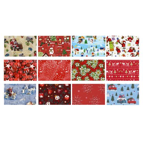 Rotolo carta regalo natale - 2 x 0,70 m - fantasie assortite - Sadoch