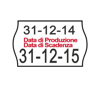 Rotolo da 1000 etichette a onda per Printex Smart 16/2616 - DATA PRODUZIONE / D…