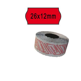 Rotolo da 1000 etichette a onda per Printex Smart 8/2612 - 26x12 mm - adesivo p…