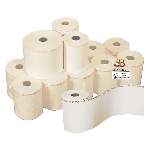 Rotolo per bilancia - 62,5 mm x 38 m - 112 gr - diametro esterno 82 mm - anima …