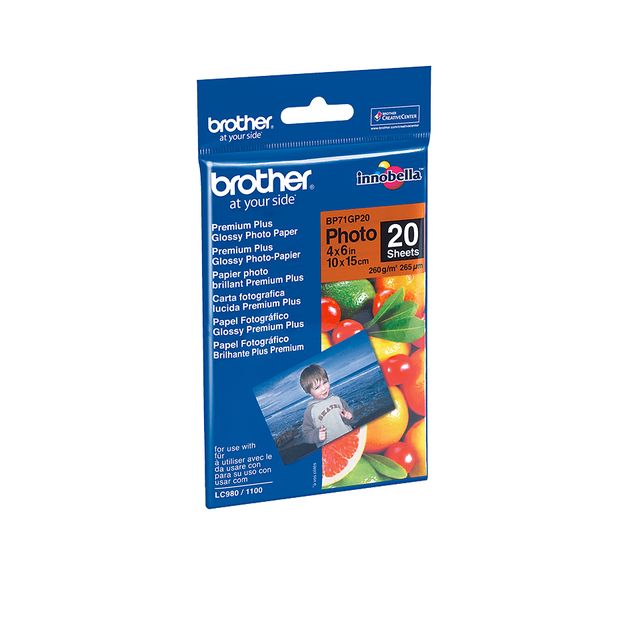 Brother BP - Lucido - 100 x 150 mm 20 fogli carta fotografica - per Brother DCP…