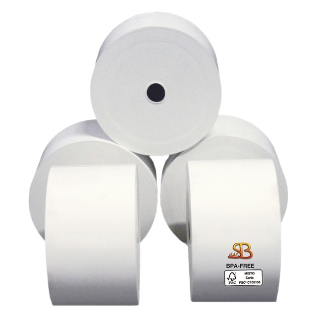 Rotolo per distributore self service - 57 mm x 130 m - 55 gr - diametro esterno…