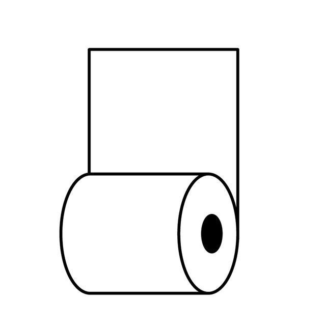 Rotolo per distributore self service - 59,5 mm x 120 m - 55 gr - diametro ester…