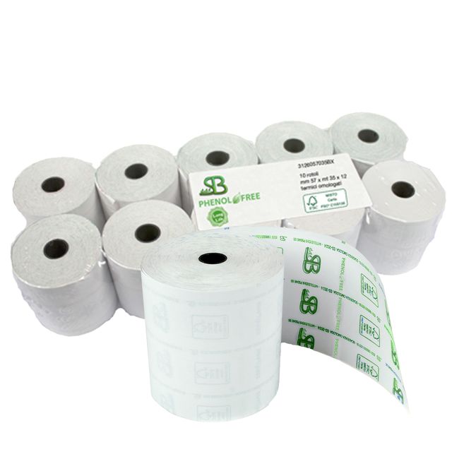 Rotolo per registratore cassa - lunga durata - 57,5 mm x 30 m - 55 gr - diametr…
