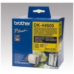 Brother DK44605 - Adesivo rimovibile - giallo - Rotolo (6,2 cm x 30,5 m) 1 roto…