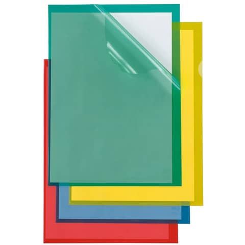 SEI POLI 150 COLOR - Cartella a L - per A4 - rosso (pacchetto di 25)