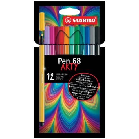 STABILO ARTY Pen 68 - Penna punta in fibra - colori assortiti brillanti - inchi…