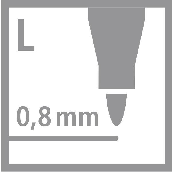 STABILO GREENpoint - Penna punta in fibra - rosso - 0.8 mm - larga