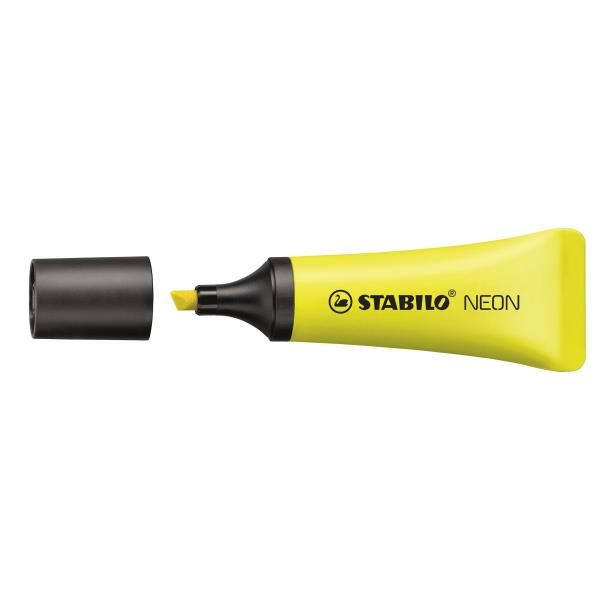 STABILO NEON - Evidenziatore - giallo fluorescente - inchiostro base acqua - 2-…