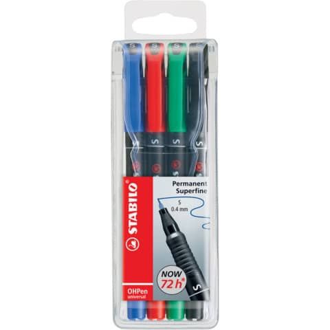 STABILO OHPen universal - Penna a punta sottile - permanente - per lucidi - ner…