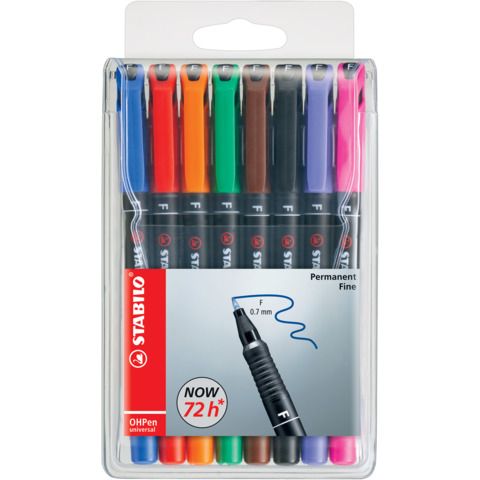 STABILO OHPen universal - Penna punta in fibra - permanente - colori assortiti …
