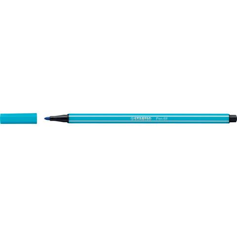 STABILO Pen 68 - Penna punta in fibra - blu chiaro - inchiostro base acqua - 1 …