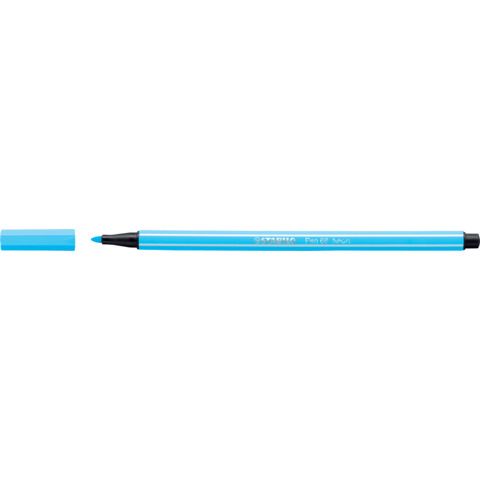 STABILO Pen 68 - Penna punta in fibra - blu fosforescente - inchiostro base acq…