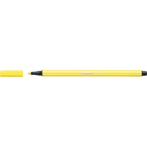 STABILO Pen 68 - Penna punta in fibra - giallo limone - inchiostro base acqua -…