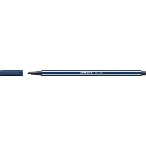 STABILO Pen 68 - Penna punta in fibra - grigio di Payne - inchiostro base acqua…