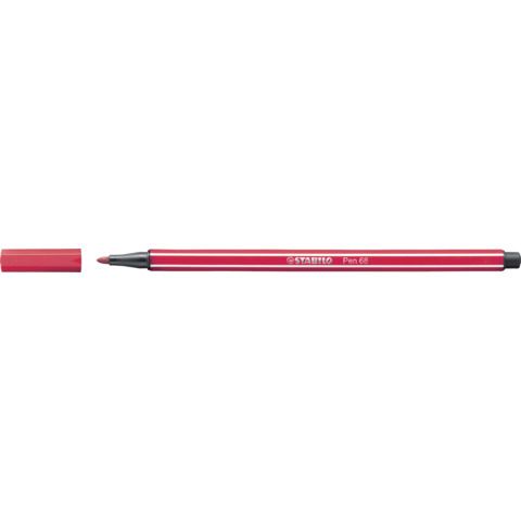 STABILO Pen 68 - Penna punta in fibra - rosso scuro - inchiostro base acqua - 1…