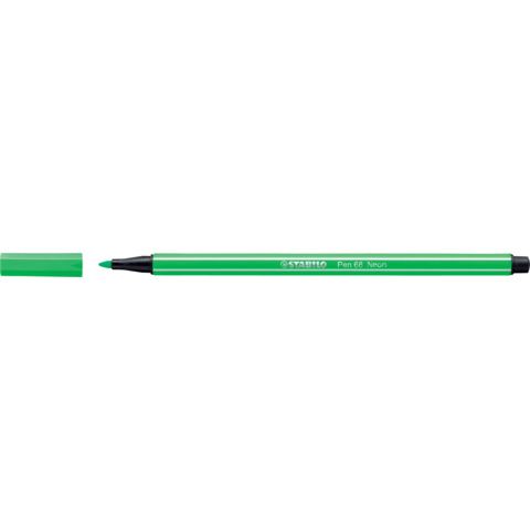STABILO Pen 68 - Penna punta in fibra - verde fluorescente - inchiostro base ac…