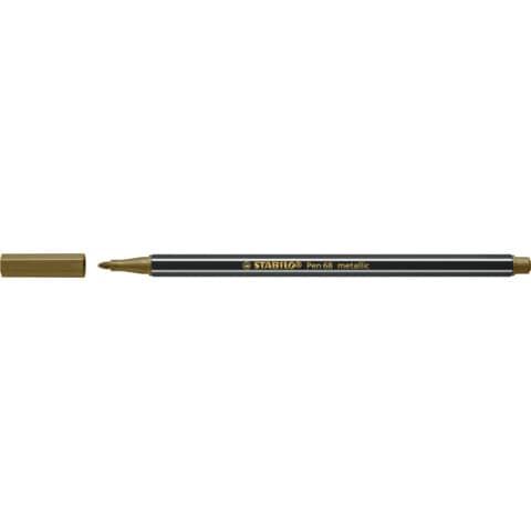 STABILO Pen 68 metallic - Penna punta in fibra - oro - inchiostro base acqua - …
