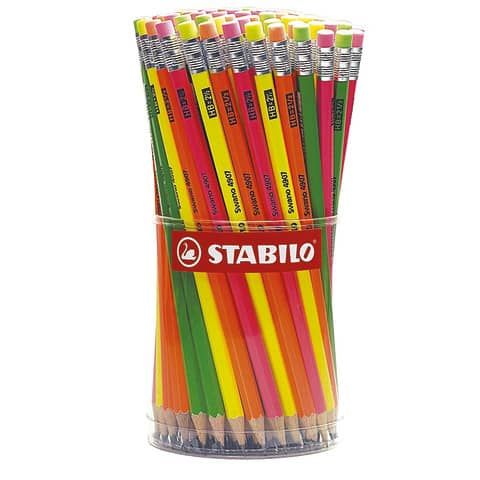 STABILO Swano 4907 - Matita - grafite - HB - con gomma (pacchetto di 96)
