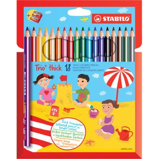 STABILO Trio thick - Pastello colorato - colori assortiti - 4.2 mm (pacchetto d…