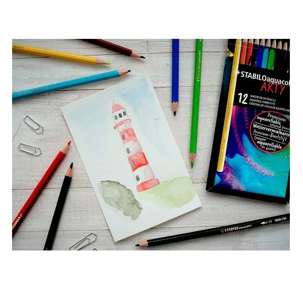 STABILO aquacolor ARTY - Matita acquerellabile - colori assortiti - 2.8 mm (pac…