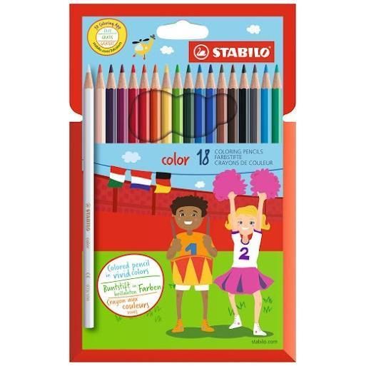 STABILO color - Pastello colorato - colori assortiti - 2.5 mm (pacchetto di 18)