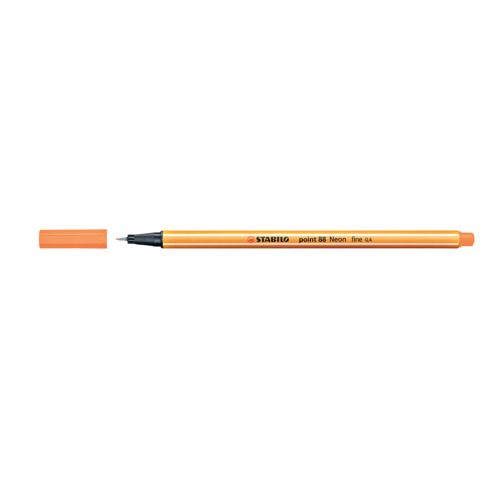 STABILO point 88 - Penna a punta sottile - arancione neon - 0.4 mm - fine