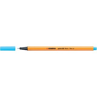 STABILO point 88 - Penna a punta sottile - blu neon - 0.4 mm - fine (pacchetto …