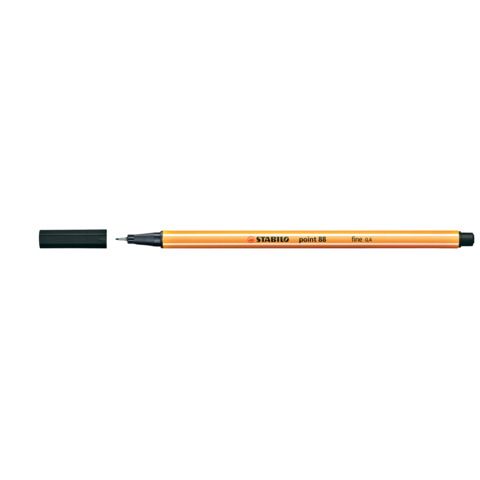 STABILO point 88 - Penna a punta sottile - nero - 0.4 mm - fine