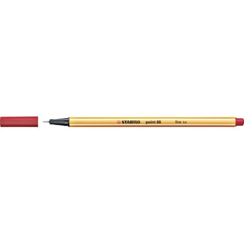 STABILO point 88 - Penna a punta sottile - rosso - 0.4 mm - fine