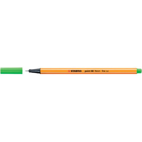 STABILO point 88 - Penna a punta sottile - verde neon - 0.4 mm - fine