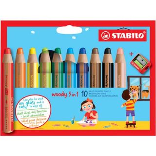 STABILO woody 3 in 1 - Pastello colorato - per vetro, pelle, metallo - colori a…