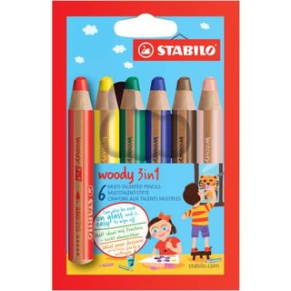 STABILO woody 3 in 1 - Pastello colorato - per vetro, pelle, metallo - giallo, …