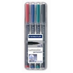 STAEDTLER Lumocolor 313 - Marcatore - permanente - nero, rosso, blu, verde - 0.…