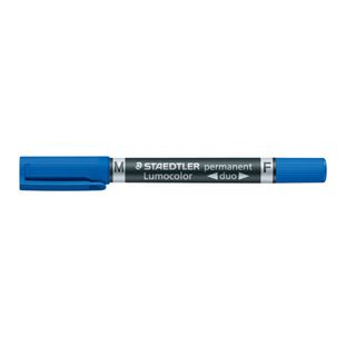 STAEDTLER Lumocolor duo - Pennarello a due punte - permanente - blu - 1.5 mm / …