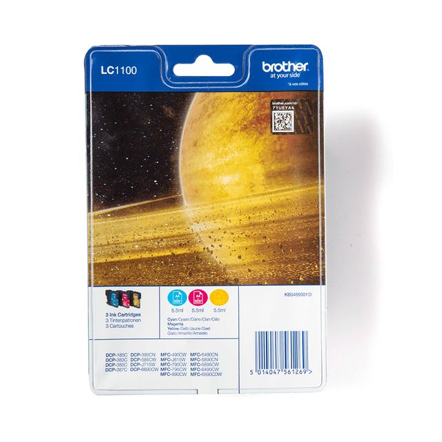 Brother LC1100RBWBP - Giallo, ciano, magenta - originale - blister - cartuccia …