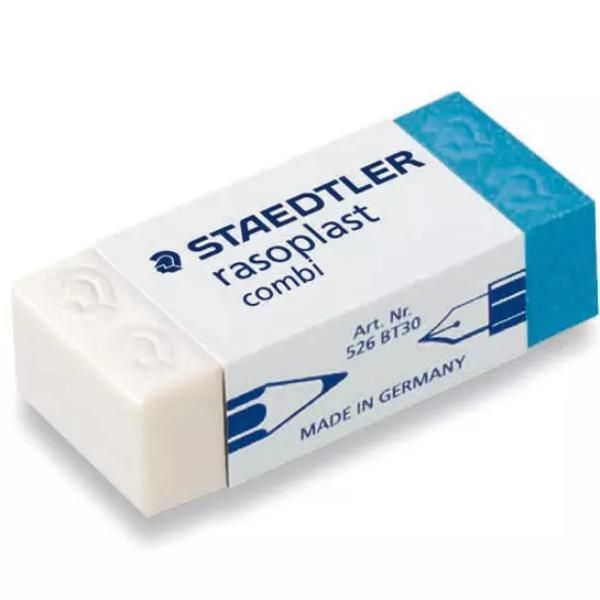 STAEDTLER rasoplast combi - Gomma - 4.3 x 1.9 x 1.3 cm - bianco/blu