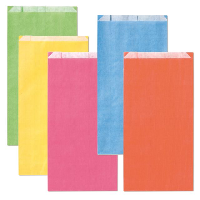 Sacchetto a soffietto - 14 x 28+5 cm - colori chiari assortiti - Rex Sadoch - c…