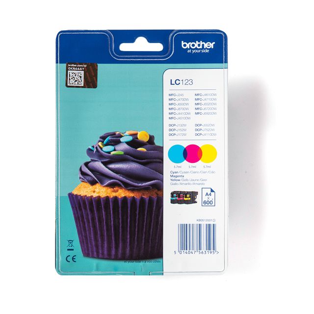 Brother LC123 RainbowPack - Giallo, ciano, magenta - originale - blister - cart…