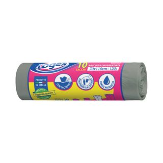 Sacchi per immondizia - 70x110 cm - 120 L - 16 micron - grigio - Logex Professi…