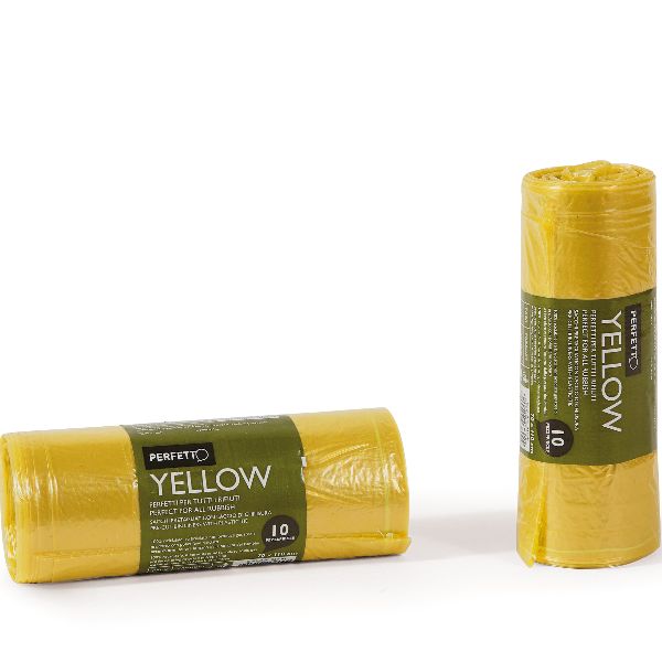 Sacchi rifiuti Classic - 70 x 110 cm - 120 L - 20 micron - giallo - Perfetto - …