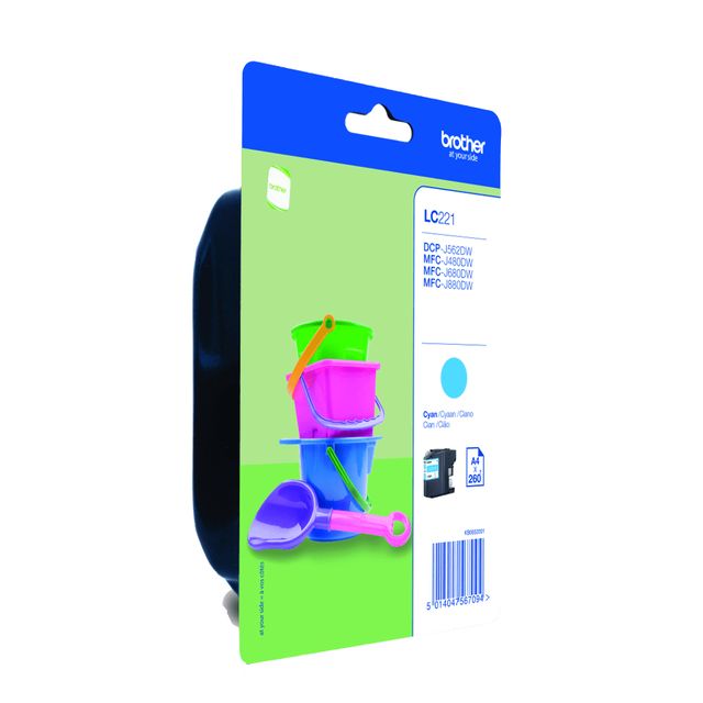 Brother LC221C - Ciano - originale - blister - cartuccia d'inchiostro - per Bro…