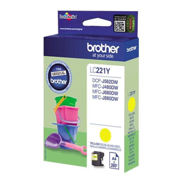 Brother LC221Y - Giallo - originale - cartuccia d'inchiostro - per Brother DCP-…