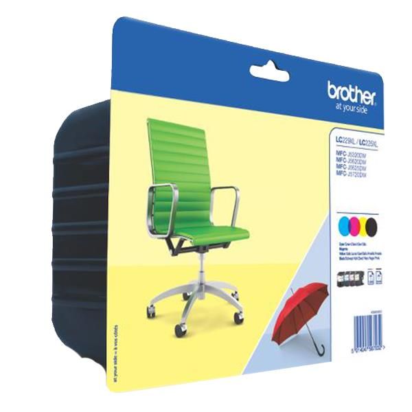 Brother LC229XLVALBP - Confezione da 4 - nero, giallo, ciano, magenta - origina…