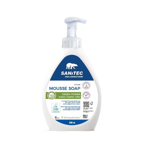 Sapone in mousse Green Power - dispenser 600 ml - floreale - Sanitec