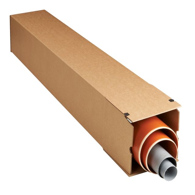Scatola a tubo Square Box - chiusura strip - 10,5 x 10,5 x 43,5 cm - cartone mi…