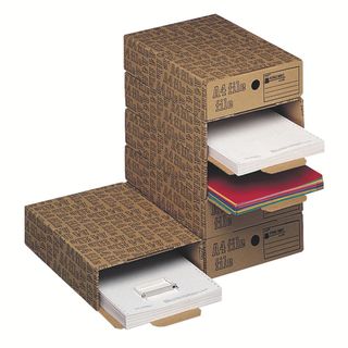 Scatola archivio A4 File - 26 x 8 x 35 cm - avana - Esselte Dox