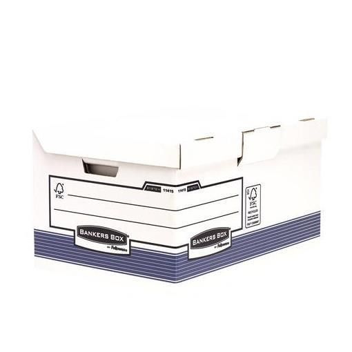 Scatola archivio Bankers Box System - con coperchio a ribalta - 37,8 x 29,3 x 5…