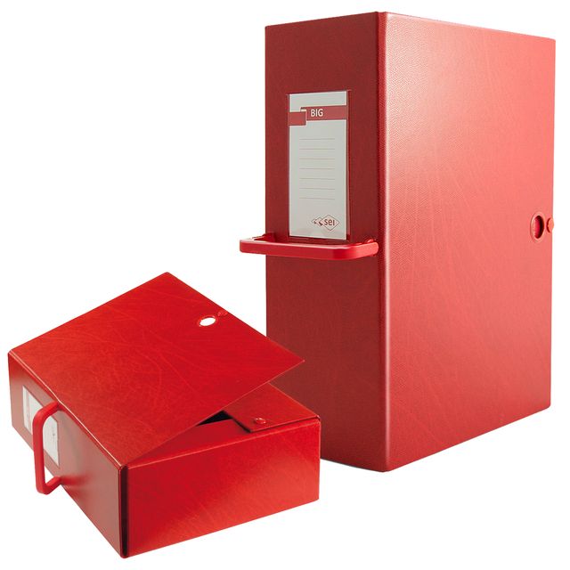 Scatola archivio Big 120 - con maniglia - dorso 12 cm - 25 x 35 cm - rosso - Se…