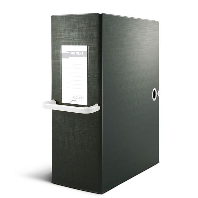 Scatola archivio Big Next - dorso 12 cm - 25 x 35 cm - nero/bianco - Sei Rota